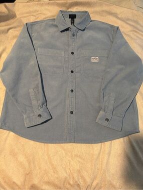 H&M Light Blue Corduroy Shirt Jacket